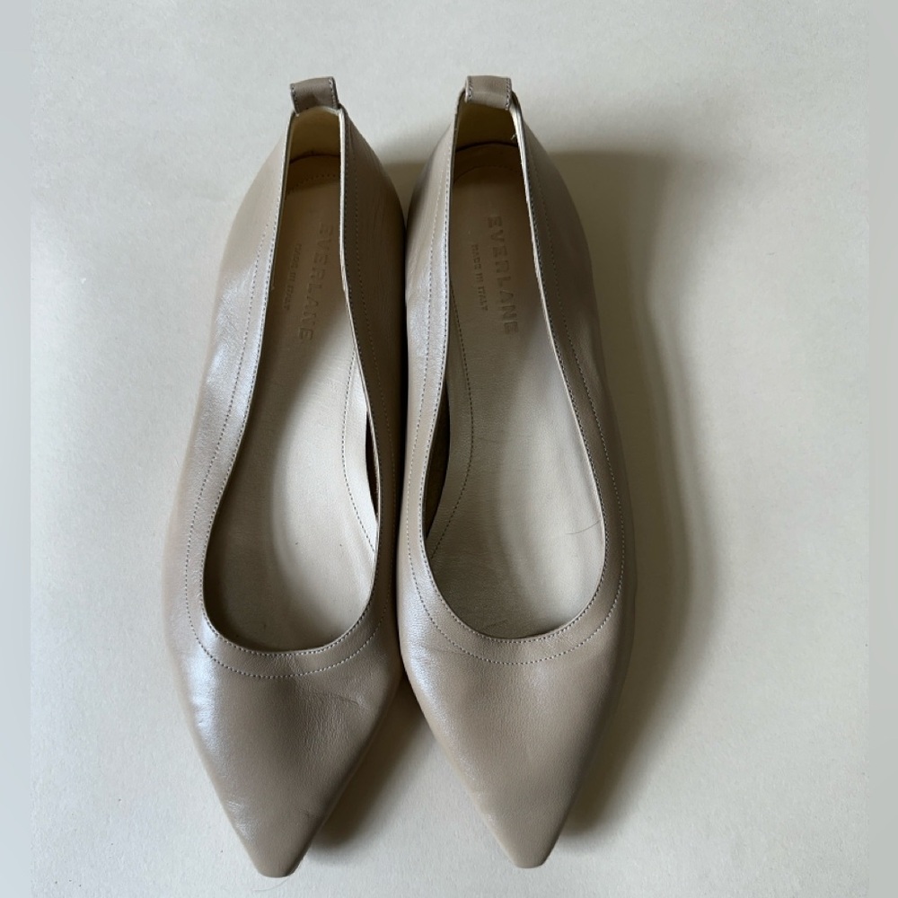 Everlane pointed flat in ivory size 7